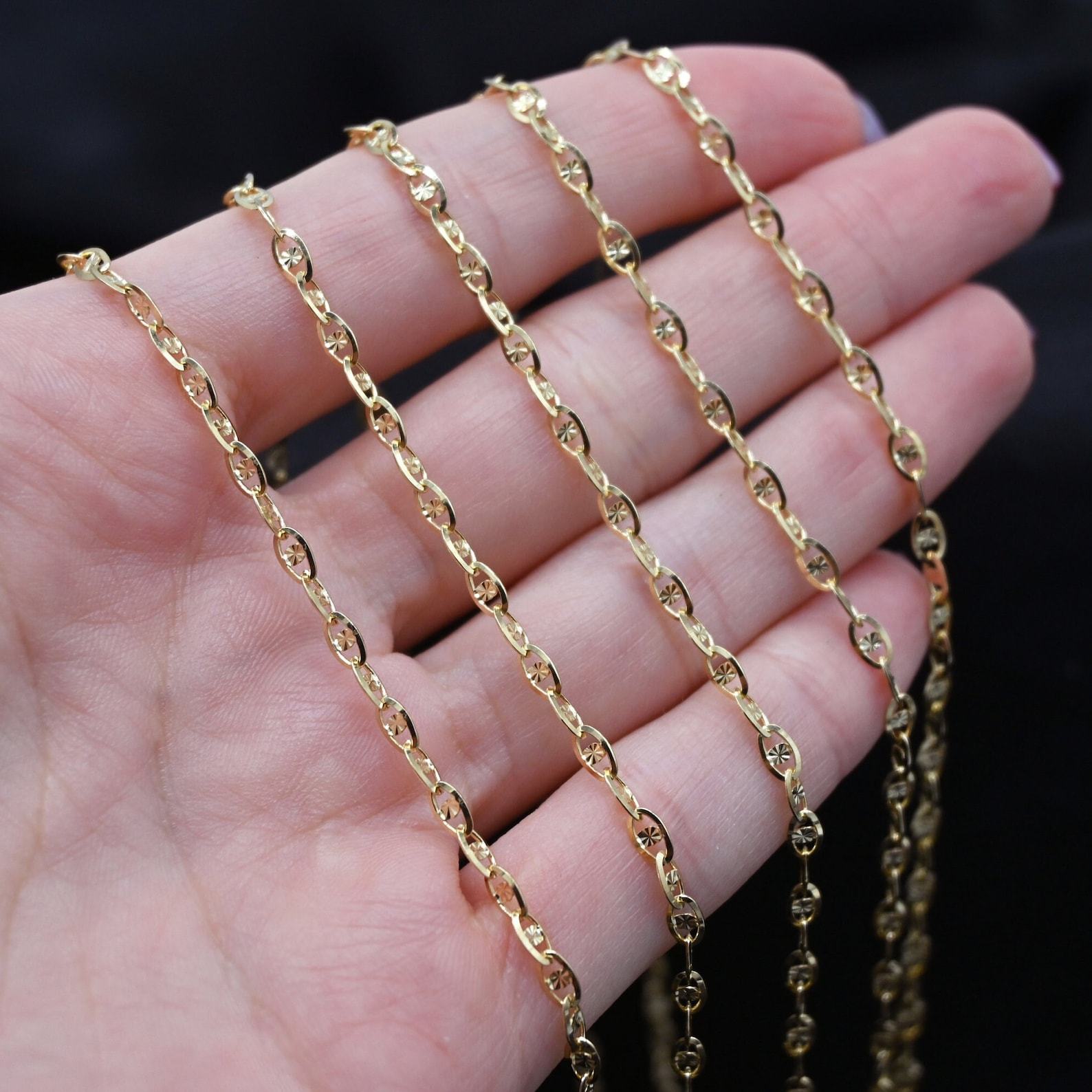 10K Gold Valentino Chain Link Necklace A Timeless Statement of Elegance