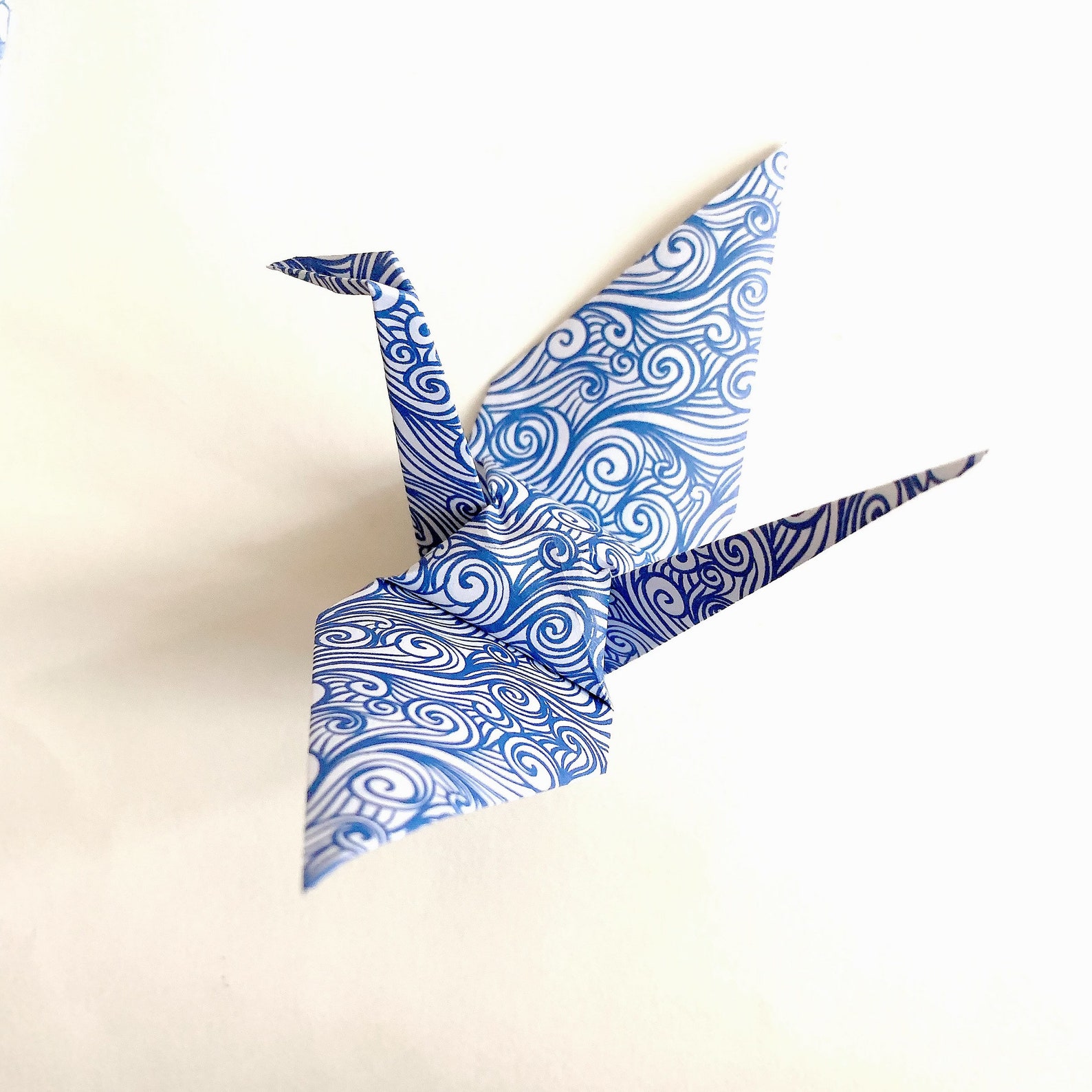 12 Majestic Blue Origami Cranes Elevate Your Decor with Grace and Serenity