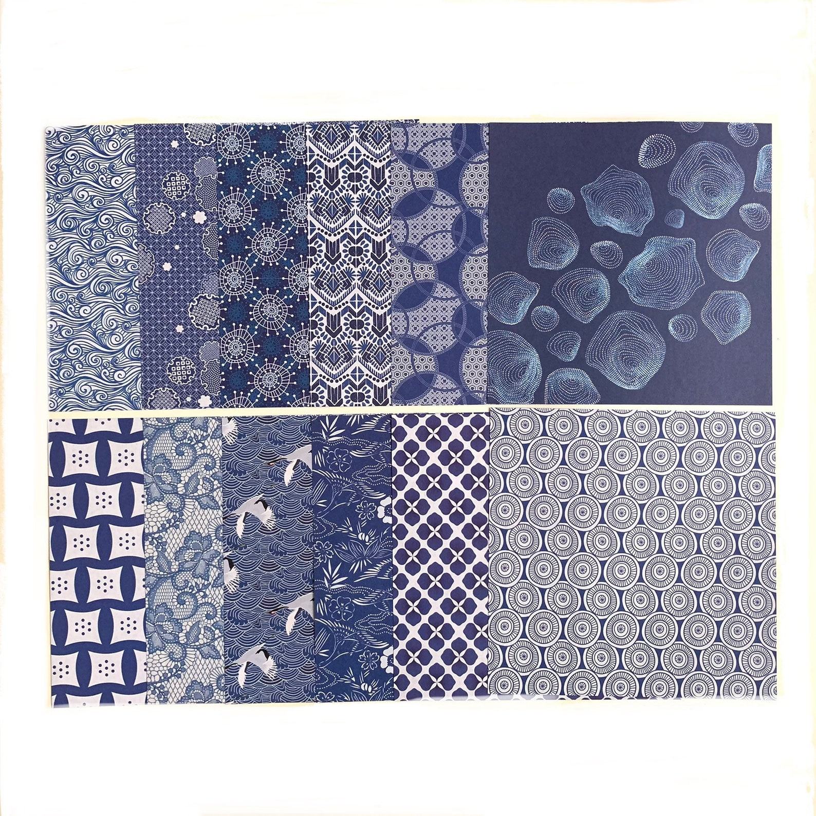 12 Majestic Blue Origami Cranes Elevate Your Decor with Grace and Serenity