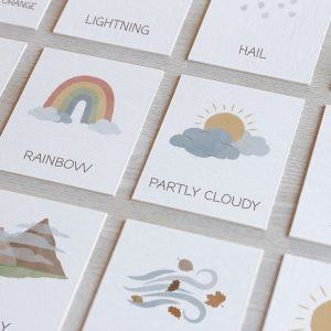 12 Weather Flashcards Engage Your Little Learners with Rainbow Educational Printables