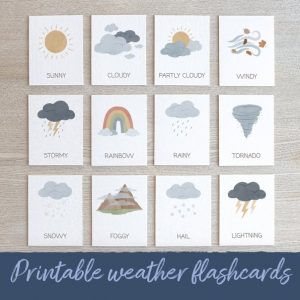 12 Weather Flashcards Engage Your Little Learners with Rainbow Educational Printables
