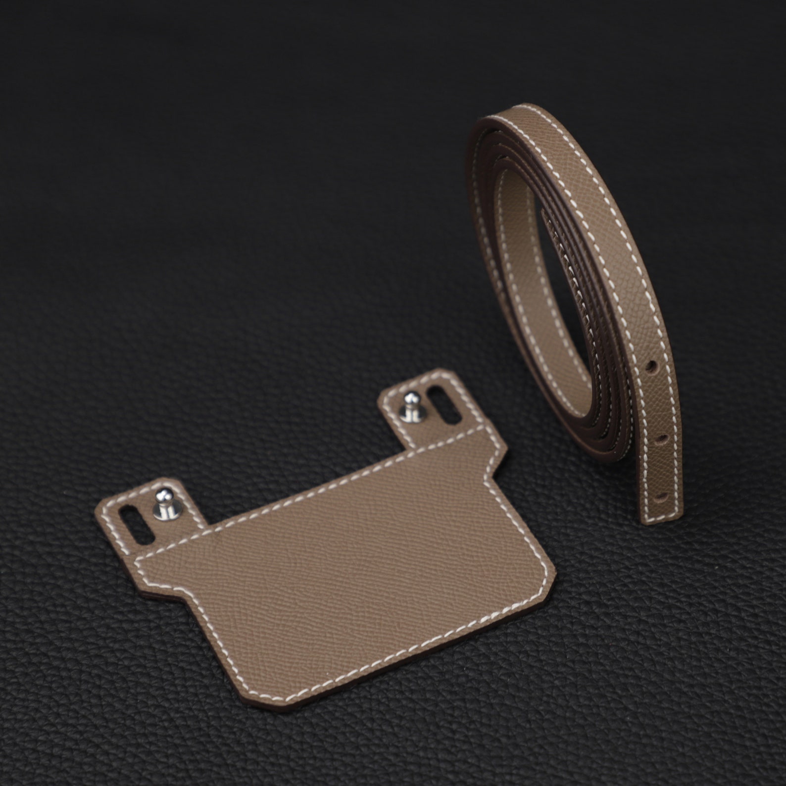 12mm Epsom Leather Shoulder Strap for Constance Slim Wallet Elevate Your Style with Crossbody Convenience