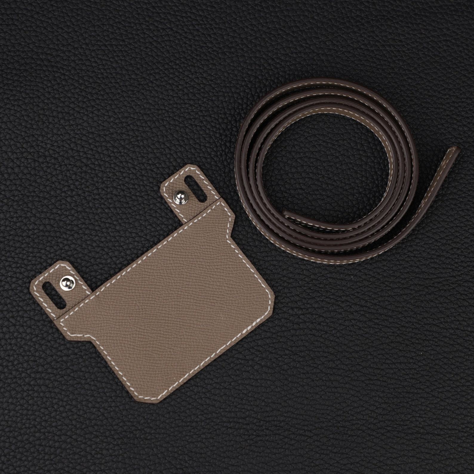 12mm Epsom Leather Shoulder Strap for Constance Slim Wallet Elevate Your Style with Crossbody Convenience