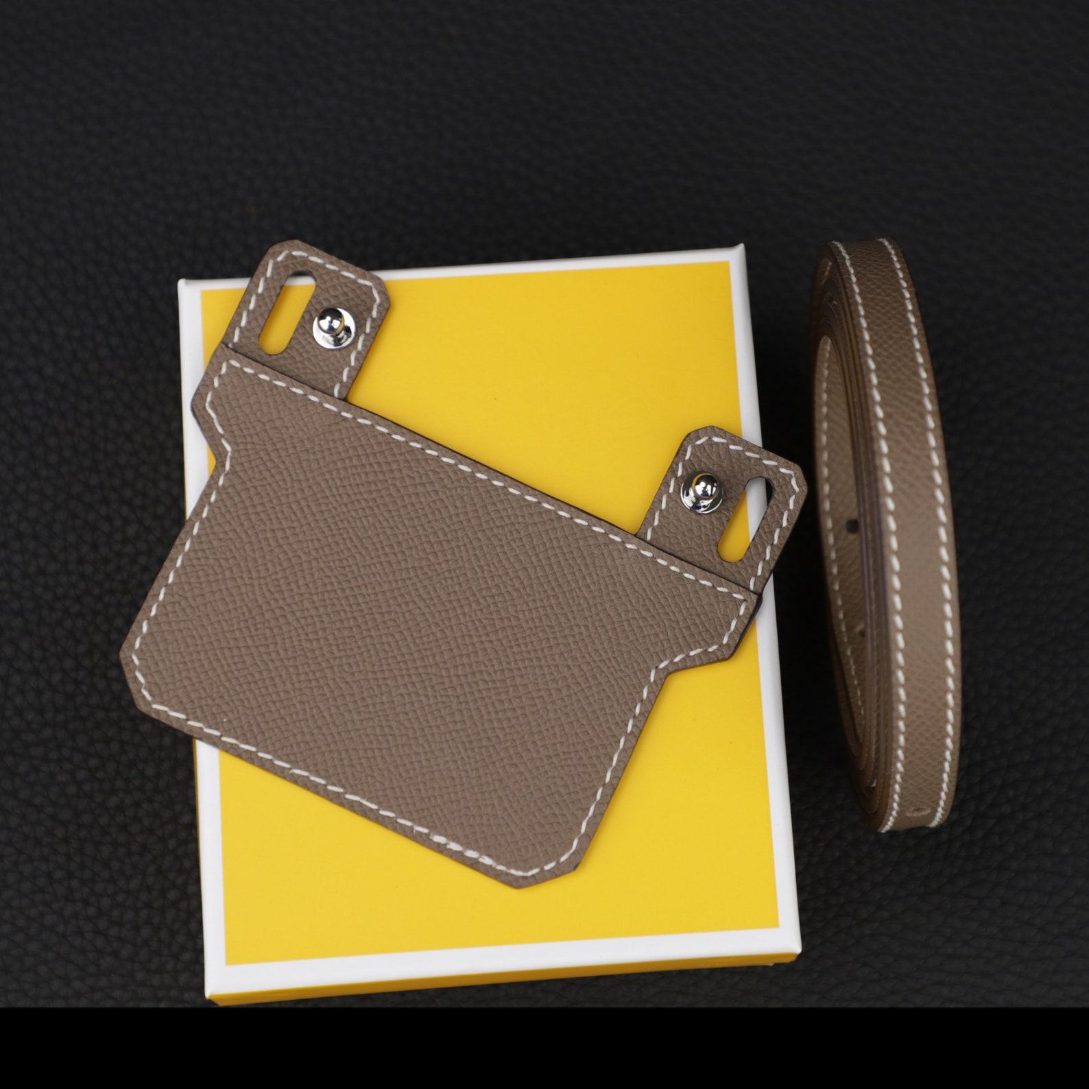 12mm Epsom Leather Shoulder Strap for Constance Slim Wallet Elevate Your Style with Crossbody Convenience