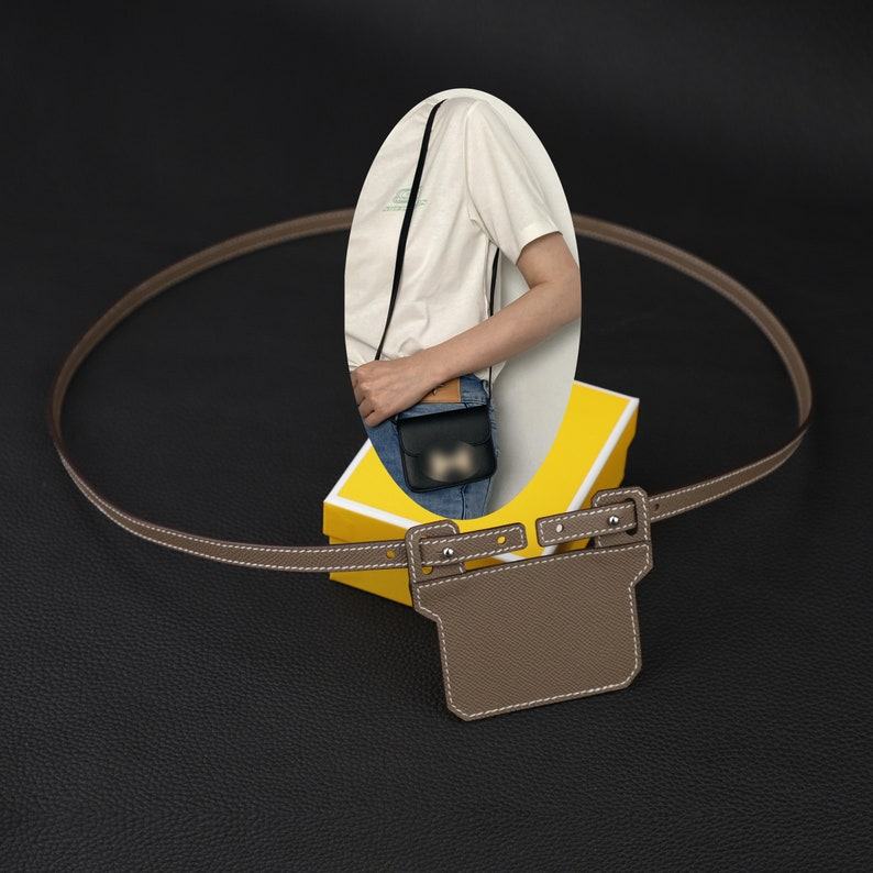 12mm Epsom Leather Shoulder Strap for Constance Slim Wallet Elevate Your Style with Crossbody Convenience