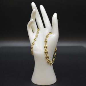 14K Real Gold Puffed Mariner Bracelet Elevate Your Style with Timeless Elegance
