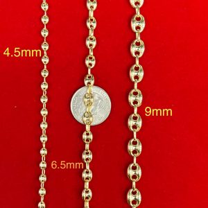 14K Real Gold Puffed Mariner Bracelet Elevate Your Style with Timeless Elegance