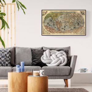 1565 Known World Map by Gastaldi Bertelli A Vintage Masterpiece for Your Home or Office