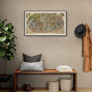 1565 Known World Map by Gastaldi Bertelli A Vintage Masterpiece for Your Home or Office