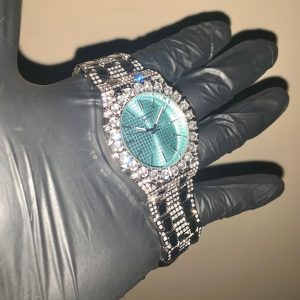 18k Gold/White Gold Iced-Out Diamond Luxury Hip-Hop Watch Elevate Your Style with Bling