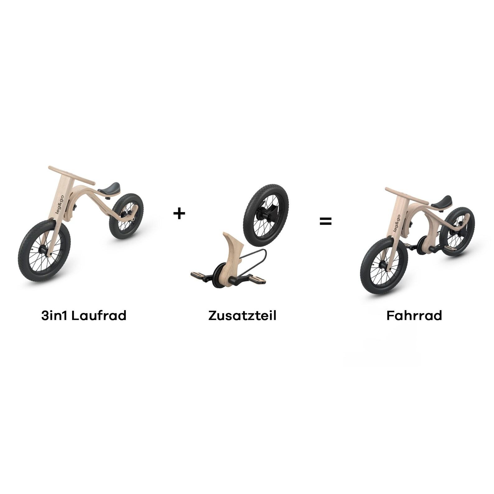 2-in-1 Wooden Balance Bike with Pedals The Perfect Ride for Toddlers and Preschoolers
