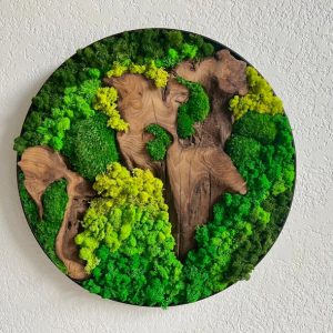 2ft 24 Preserved Moss Wall Art Circle Nature’s Tranquility for Your Home and Office