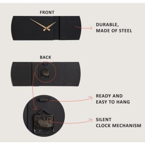 3D Rectangular Wall Clock Elevate Your Home Decor with Modern Elegance