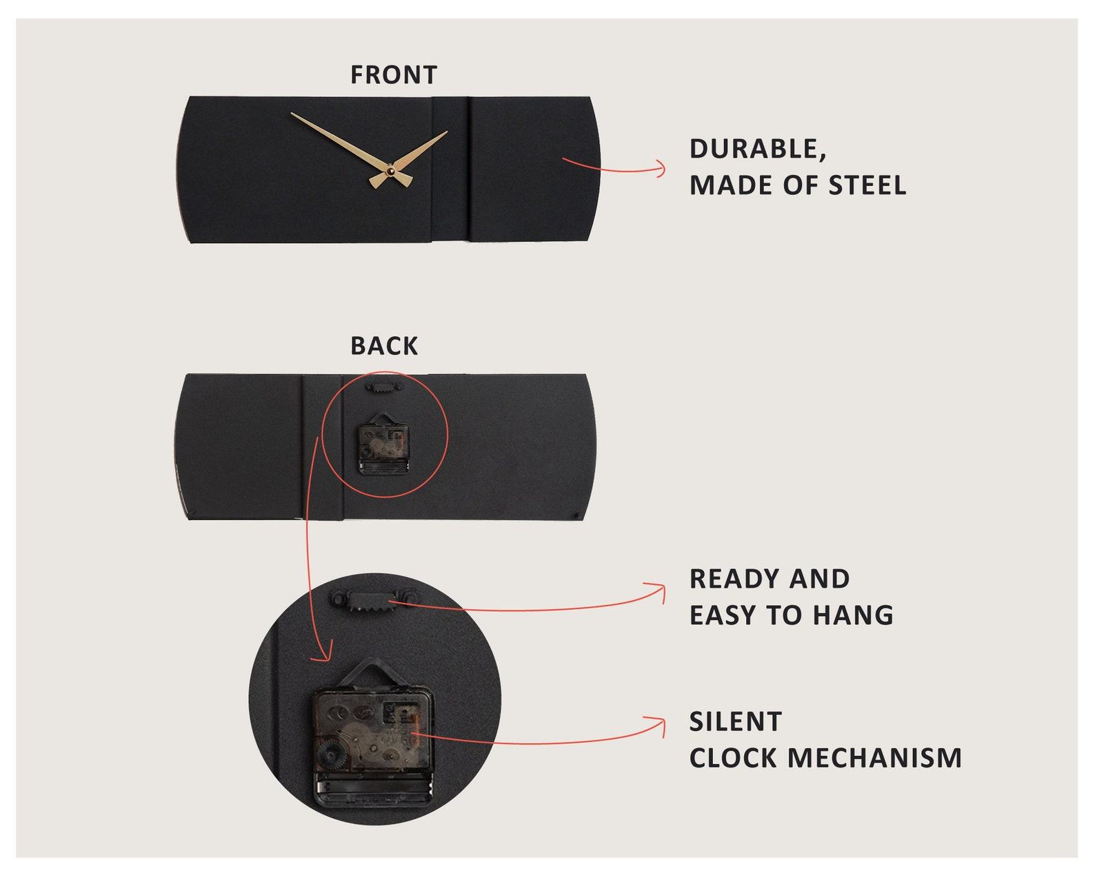 3D Rectangular Wall Clock Elevate Your Home Decor with Modern Elegance - Image 4