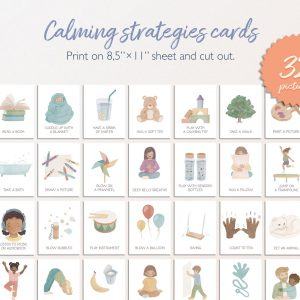 41 Calming Corner Flashcards Empowering Kids with Calming Strategies and Emotional Regulation