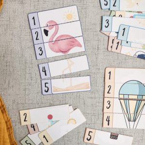 5 Piece Vertical Counting Puzzles Playful Learning for Toddlers and Preschoolers