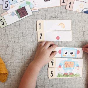 5 Piece Vertical Counting Puzzles Playful Learning for Toddlers and Preschoolers