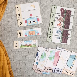 5 Piece Vertical Counting Puzzles Playful Learning for Toddlers and Preschoolers