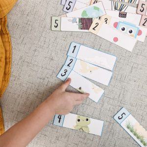 5 Piece Vertical Counting Puzzles Playful Learning for Toddlers and Preschoolers