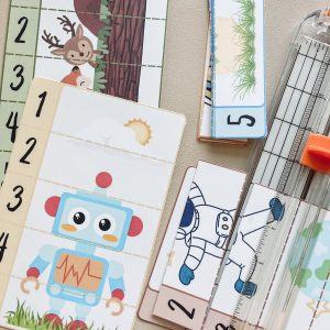 5 Piece Vertical Counting Puzzles Playful Learning for Toddlers and Preschoolers