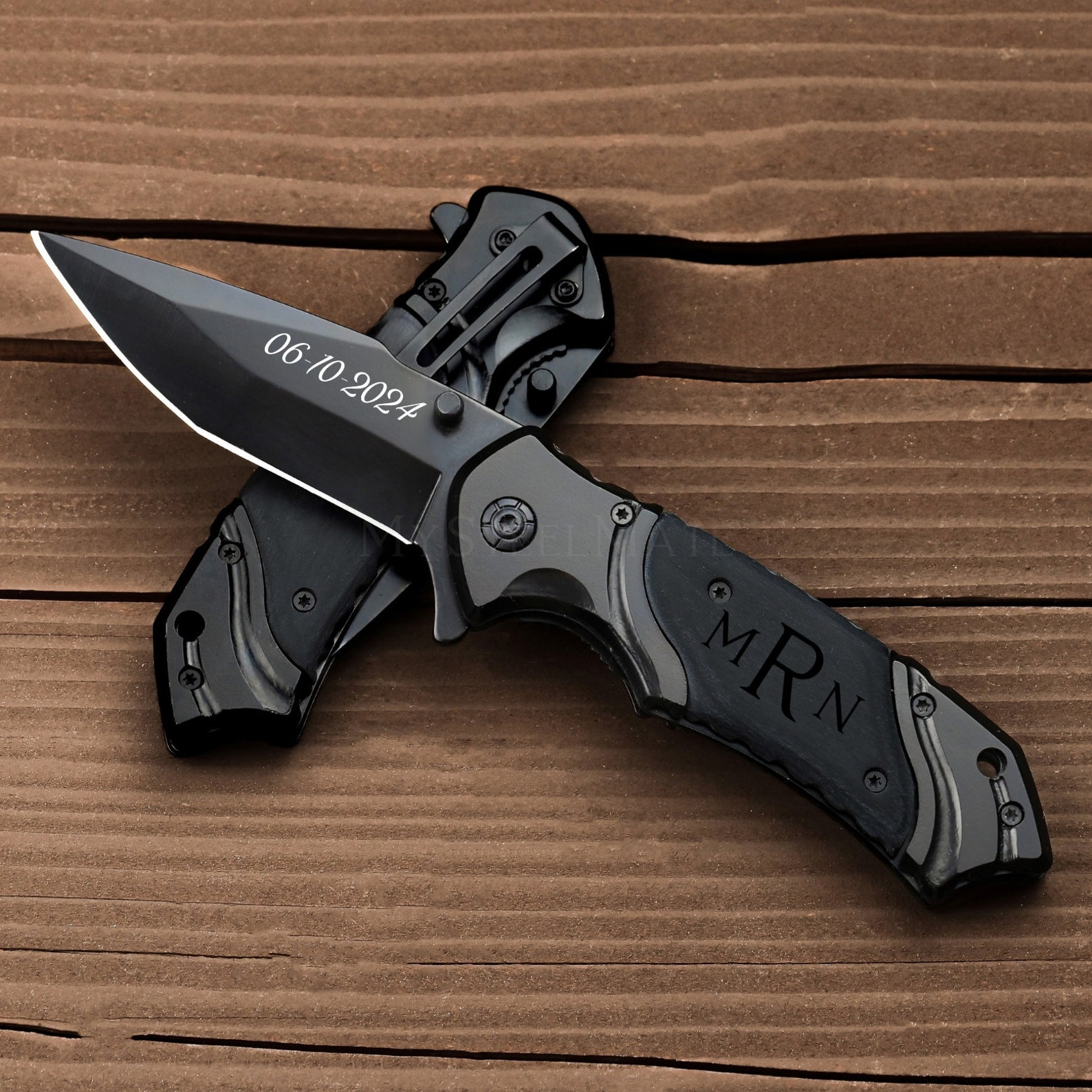 5th Anniversary Keepsake Personalized Engraved Knife for Him