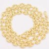 7mm Puffed Mariner Link Chain Necklace Authentic 14K Yellow Gold for Men and Women