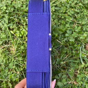 90s YSL Blue Nylon Beauty Case Vintage Cosmetic Pouch from Yves Saint Laurent