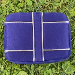90s YSL Blue Nylon Beauty Case Vintage Cosmetic Pouch from Yves Saint Laurent