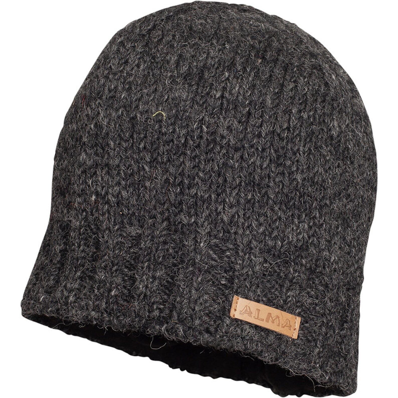 95% Lambswool Hand-Knitted Fleece-Lined Fair Isle Winter Bobble Beanie for Men and Women by Alma Knitwear