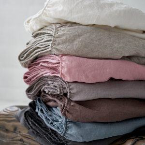 95% Linen Fitted Sheet Stonewashed Luxury for a Perfect Night’s Sleep