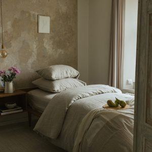 95% Organic Linen Bedding Set Indulge in Nature’s Embrace for a Restful Night’s Sleep