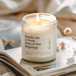 A New Chapter Begins Fresh Start Candle for Transitions, Breakups, and New Beginnings