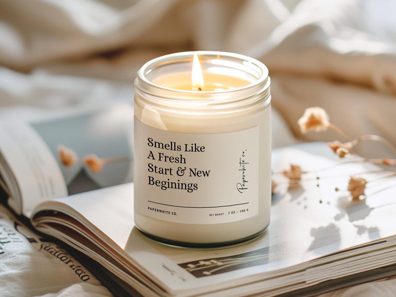 A New Chapter Begins Fresh Start Candle for Transitions, Breakups, and New Beginnings - Image 4