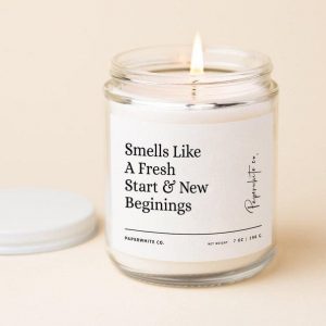 A New Chapter Begins Fresh Start Candle for Transitions, Breakups, and New Beginnings