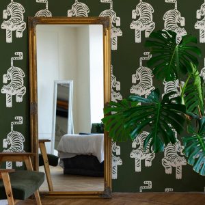 Abstract Olive Green Tiger Peel Unveil Your Radiant Glow