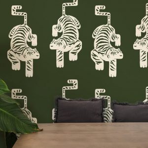 Abstract Olive Green Tiger Peel Unveil Your Radiant Glow