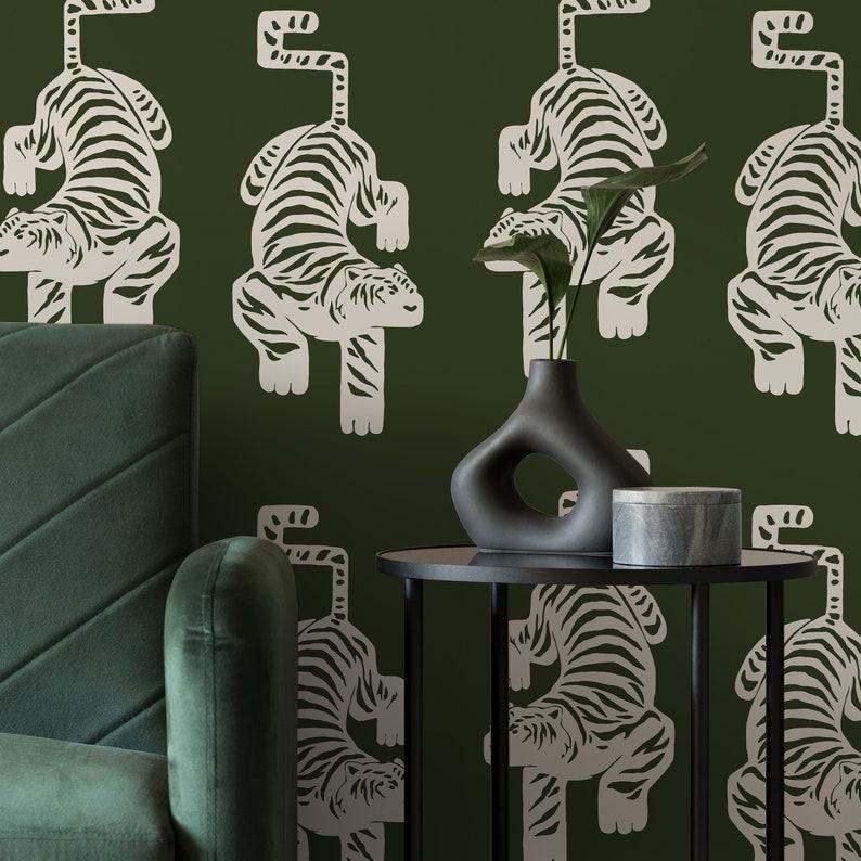 Abstract Olive Green Tiger Peel Unveil Your Radiant Glow