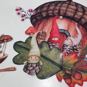 Acorn House Printable Play Set Build a Fairy Land, DIY Paper Craft for Kids, Pretend Play, Animal Puppets, Paper Doll House