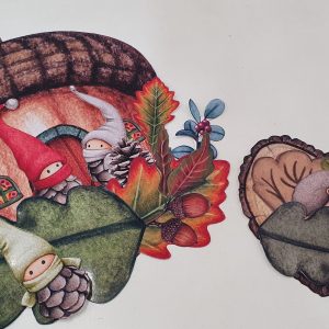 Acorn House Printable Play Set Build a Fairy Land, DIY Paper Craft for Kids, Pretend Play, Animal Puppets, Paper Doll House