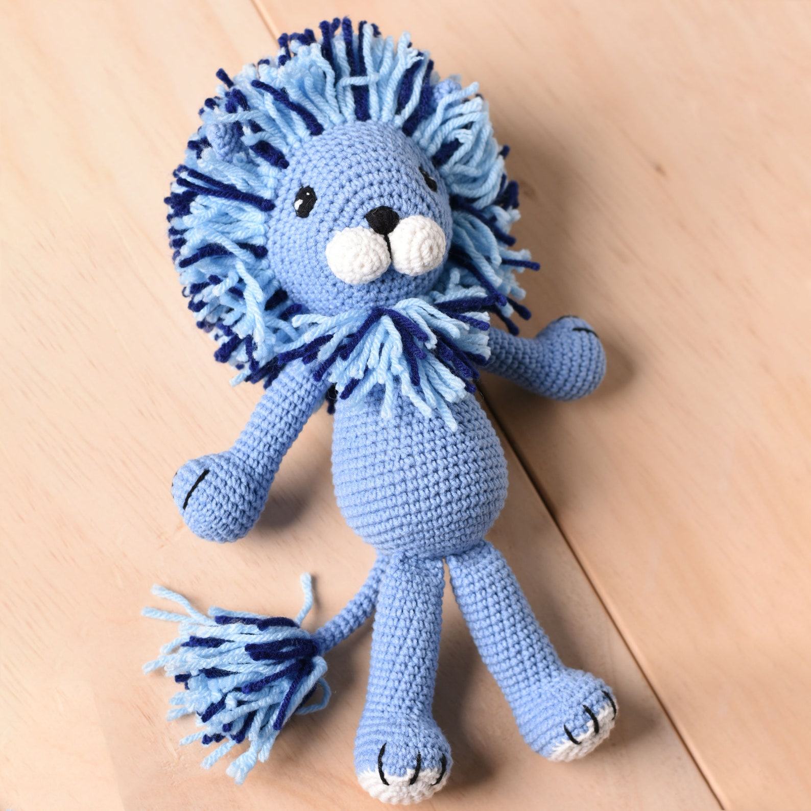 Adorable Blue Lion Crochet A Charming Amigurumi Companion for All Ages