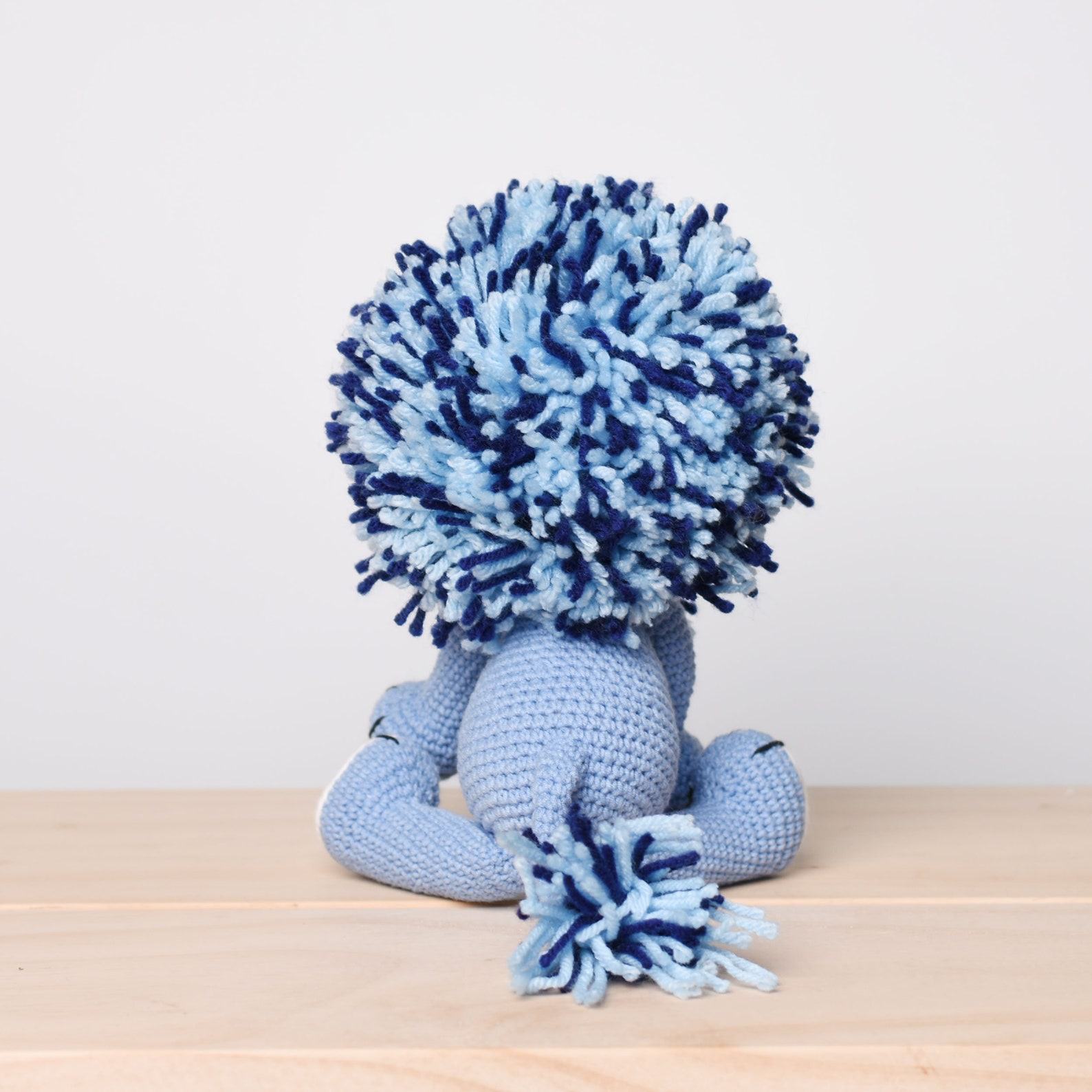 Adorable Blue Lion Crochet A Charming Amigurumi Companion for All Ages