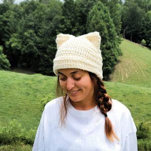 Adorable Crochet Beanie with Animal Ears Express Your Wild Side with Customizable Colors
