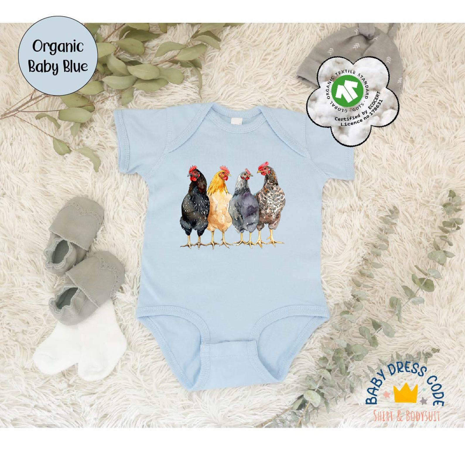 Adorable Farm-tastic Chickens Baby Bodysuit Country Charm for Little Farmers