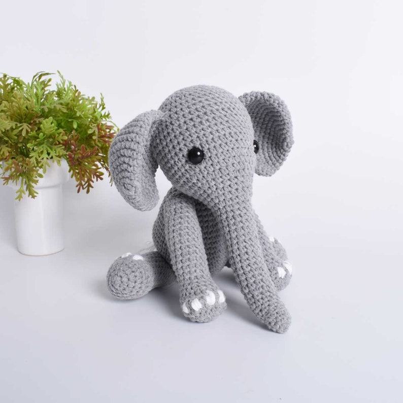 Adorable Grey Elephant Amigurumi A Cherished Item for Little Ones
