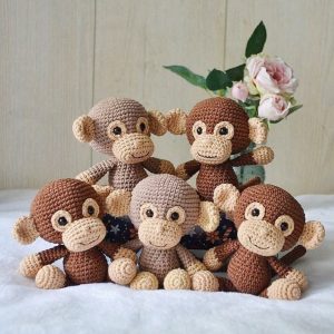 Adorable Handmade Monkey Stuffed Toy Personalized Items for Kids, Baby Showers, and Christmas