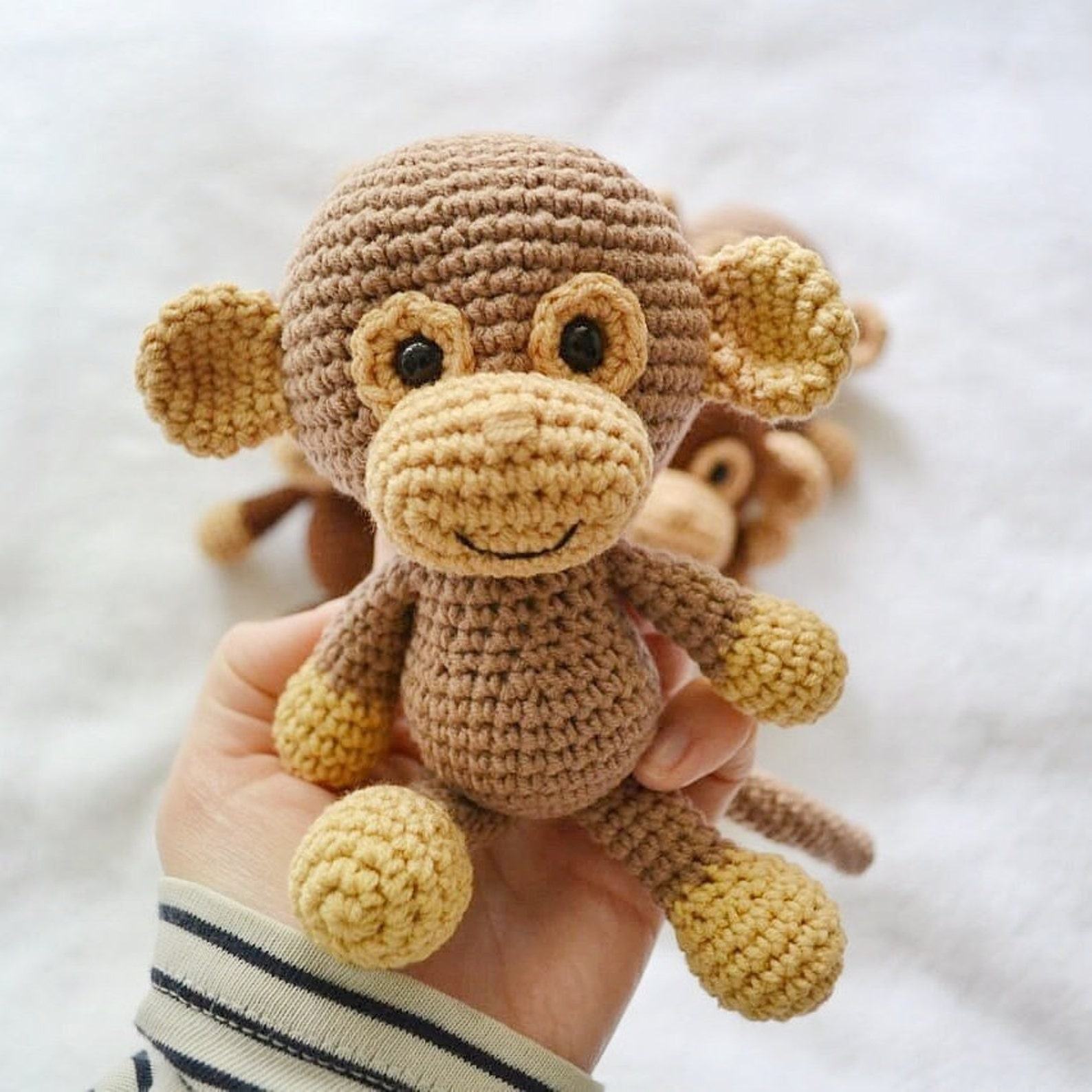 Adorable Handmade Monkey Stuffed Toy Personalized Items for Kids, Baby Showers, and Christmas