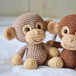 Adorable Handmade Monkey Stuffed Toy Personalized Items for Kids, Baby Showers, and Christmas