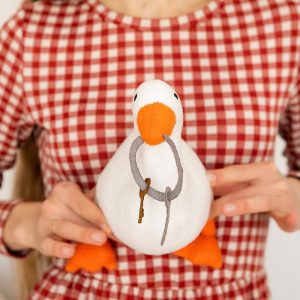 Adorable Untitled Goose Game Plush Handmade Soft Plushie for Goose Enthusiasts