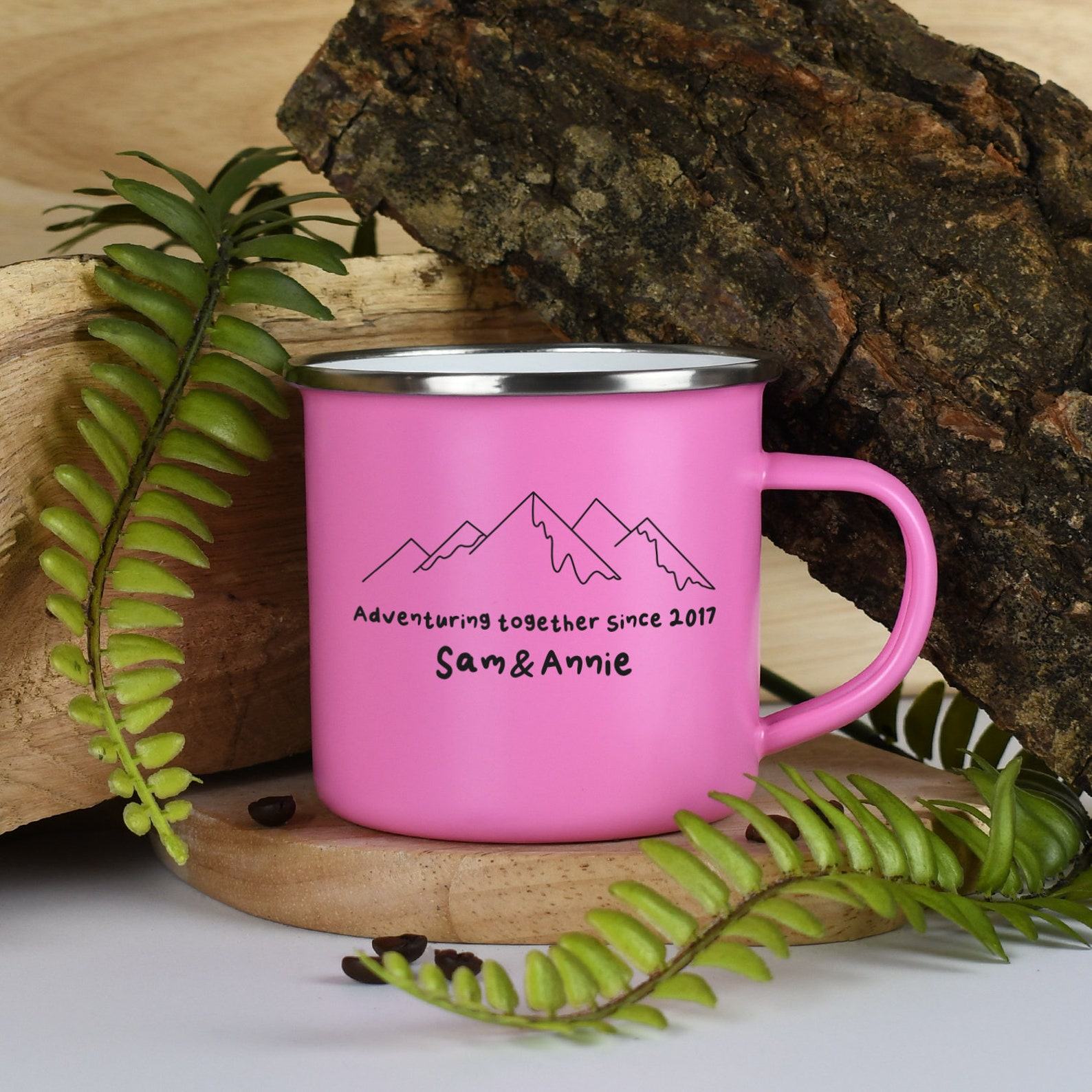 Adventure-Ready Enamel Mug Your Personalized Outdoor Companion