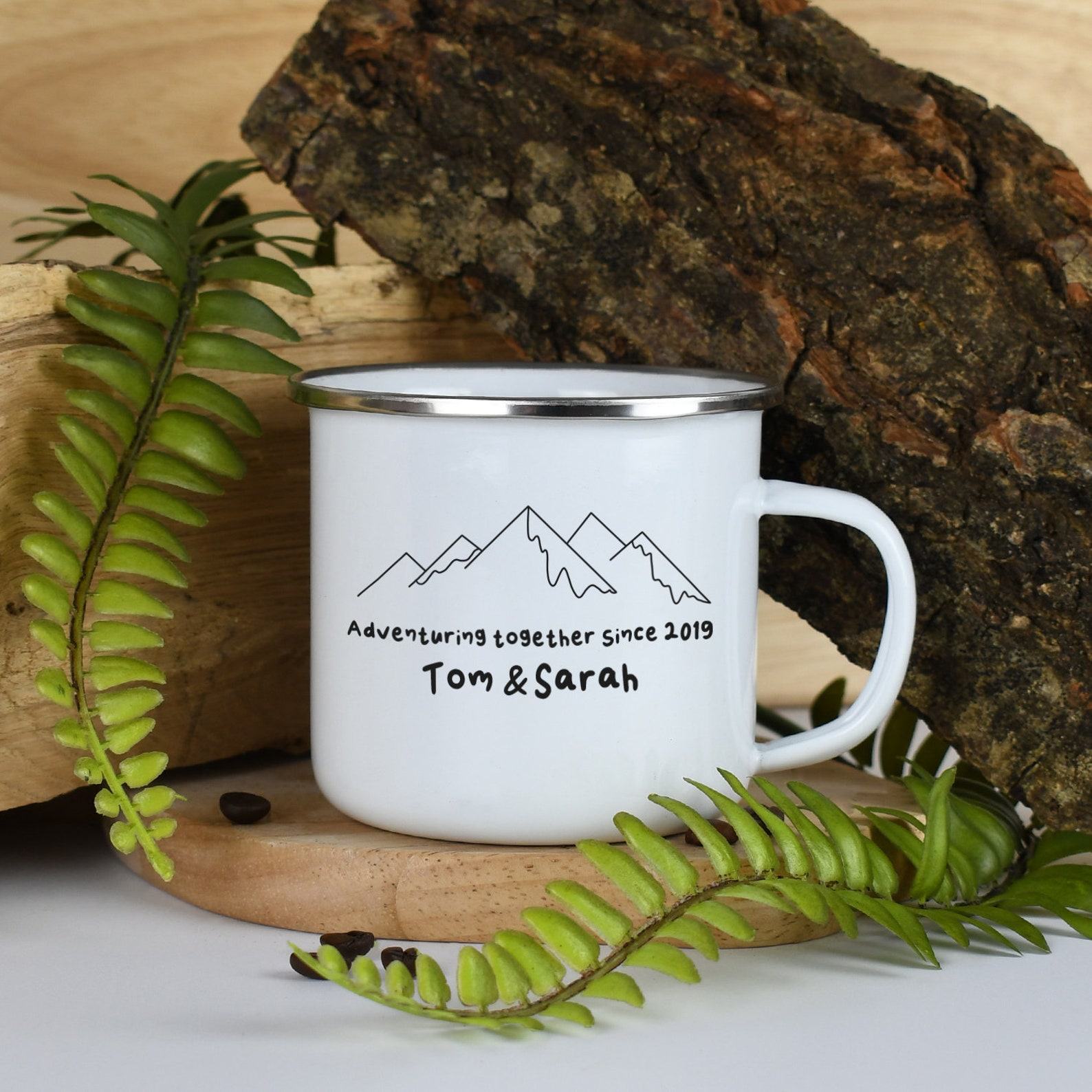 Adventure-Ready Enamel Mug Your Personalized Outdoor Companion